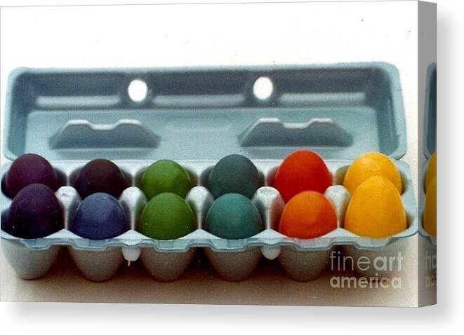 Egg Photography Canvas Print featuring the photograph Hard Boiled Spectrum by Michael Hoard