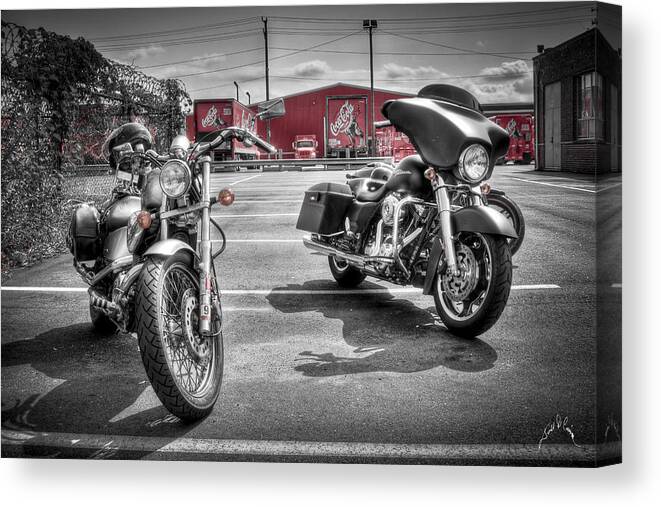 Harley Canvas Print featuring the photograph Harleys and Coke by T Cairns