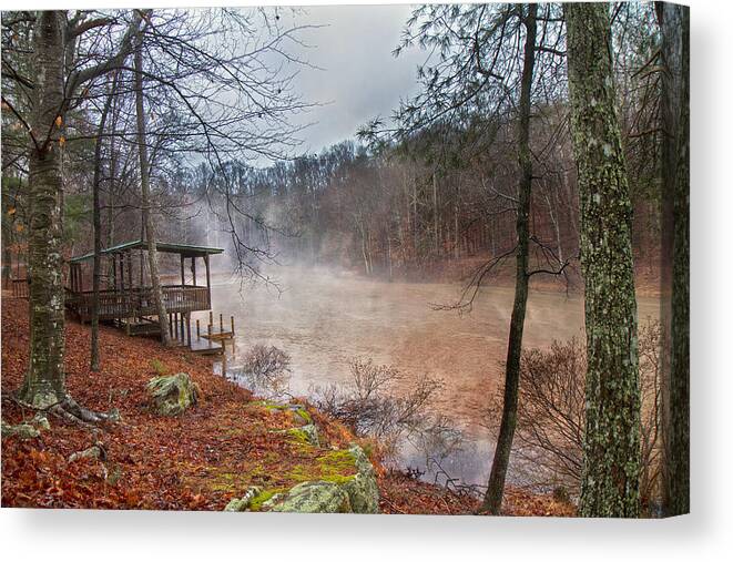 Pond Canvas Print featuring the photograph Haunting Ghostly Mystic by Betsy Knapp