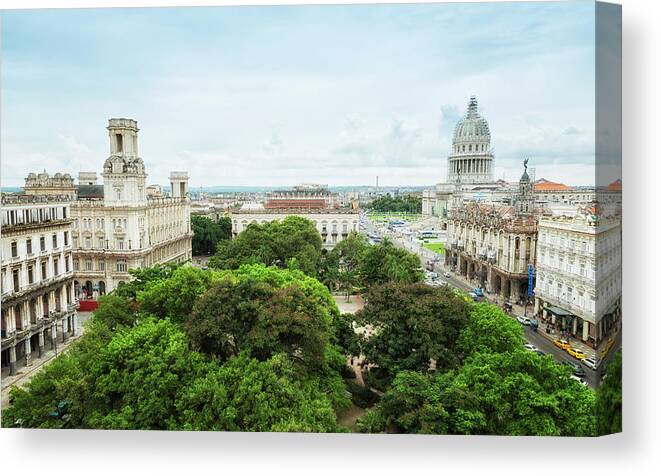 Treetop Canvas Print featuring the photograph Havana, Cuba by Elisabeth Pollaert Smith