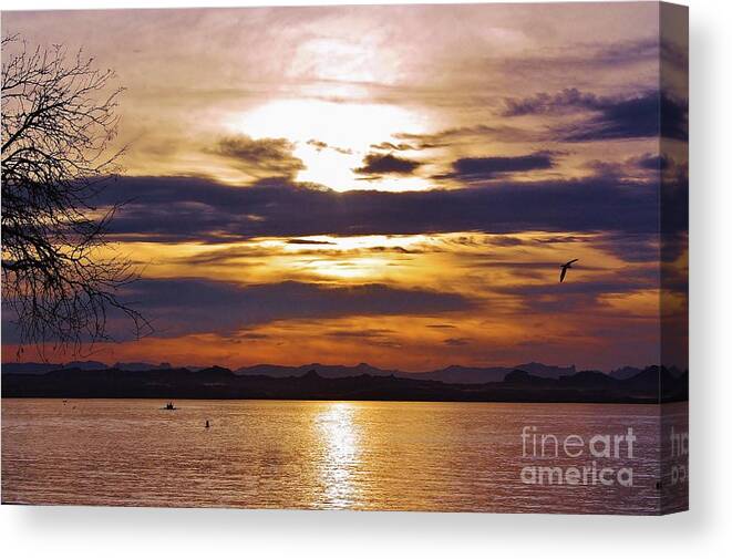 Sunset Canvas Print featuring the photograph Havasu Heaven by Marcia Breznay