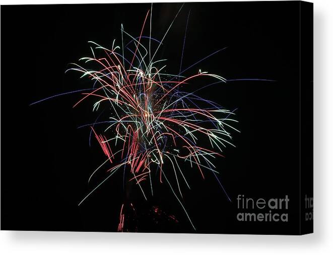 Fireworks Canvas Print featuring the photograph Haywired All profits benefit Hospice of the Calumet Area by Joanne Markiewicz