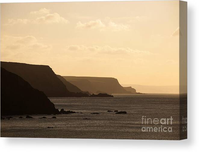 Headland Canvas Print featuring the photograph Headland by Anne Gilbert