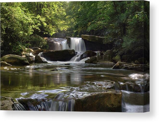 Deckers Creek Canvas Print featuring the photograph Heavenly Bliss on Decker Creek by Gene Walls
