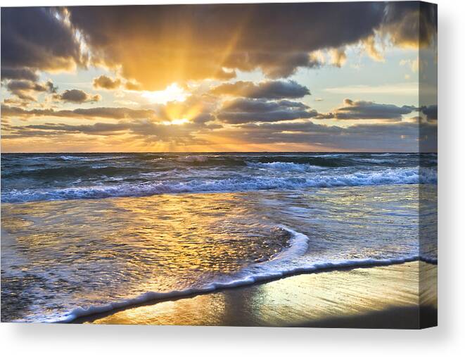 Clouds Canvas Print featuring the photograph Heaven's Skylight by Debra and Dave Vanderlaan
