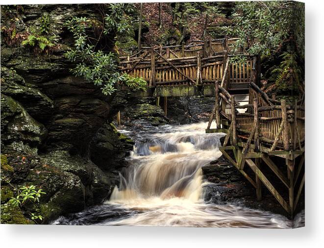 Landscape Canvas Print featuring the photograph Heavy Flow by Rob Dietrich