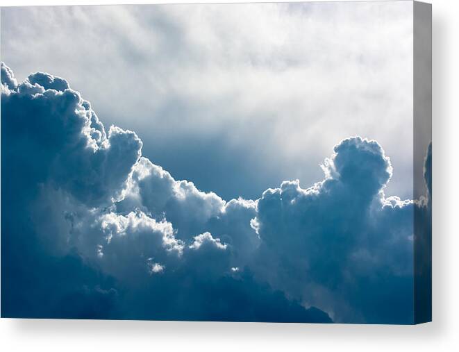 Sky Canvas Print featuring the photograph Heavy Thunderclouds on the Sky by Andreas Berthold