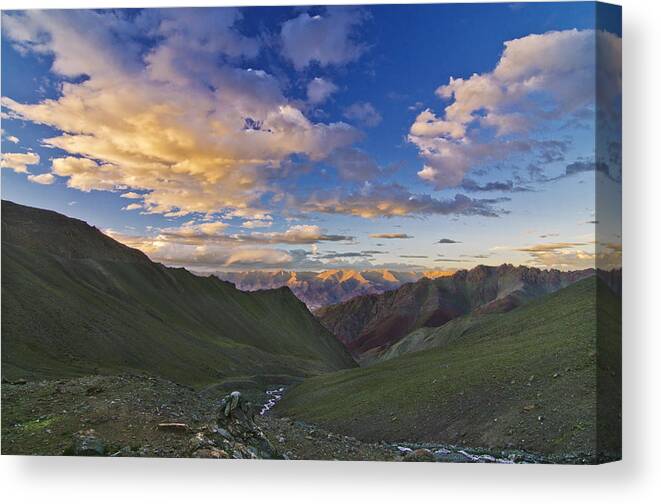 Mountains Canvas Print featuring the photograph Hemis Sunset by Aaron Bedell