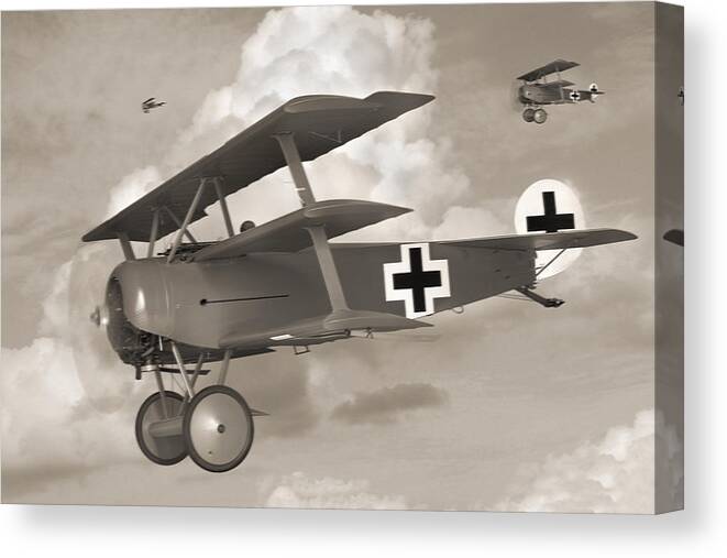 Ww1 Canvas Print featuring the photograph Here Comes Trouble 3 by Mike McGlothlen