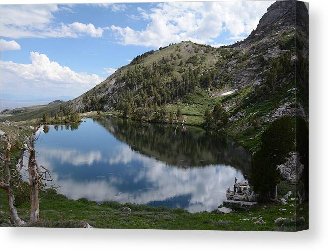 Elko Nevada Lanscape Photography Canvas Print featuring the photograph Hidden Lakes by Jenessa Rahn