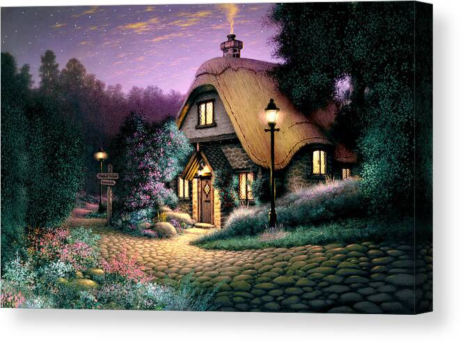 Architecture Canvas Print featuring the photograph Hillcrest Cottage by MGL Meiklejohn Graphics Licensing
