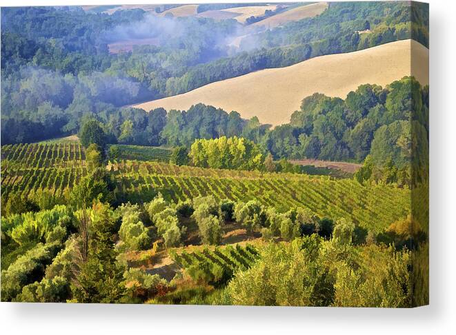 Tuscany Canvas Print featuring the photograph Hills of Tuscany by David Letts