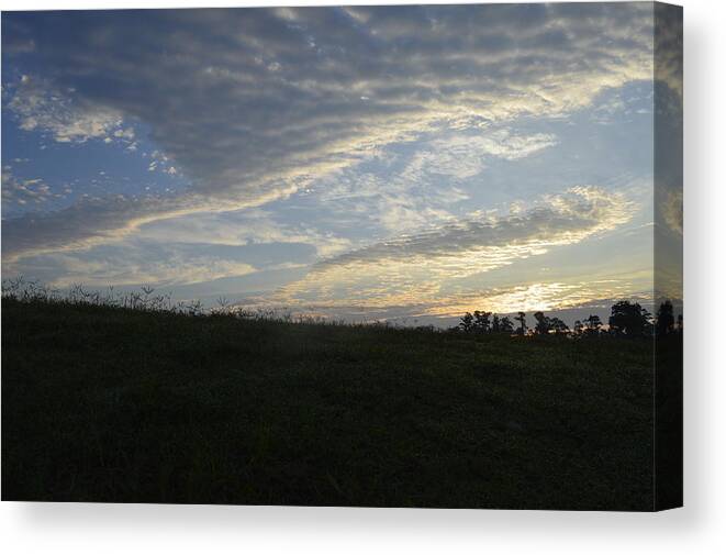 Sky Canvas Print featuring the photograph Hillside by Eileen Corbel