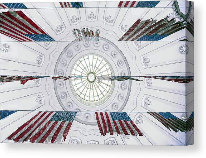 Flags Canvas Print featuring the photograph History Suspended by Linda Wride