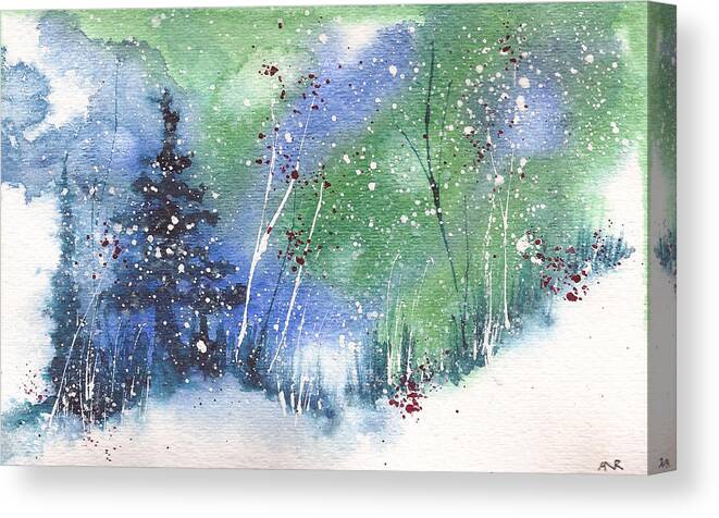 Solstice Canvas Print featuring the painting Holiday Card 27 by Nelson Ruger