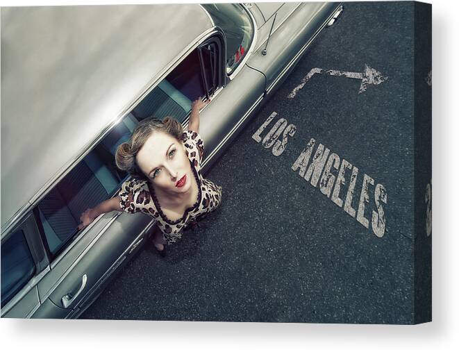 Girl Canvas Print featuring the photograph Hollywood Road by Reinhard Block