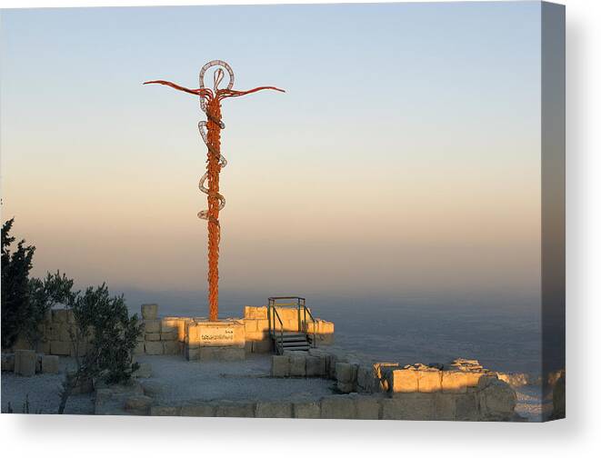 Cross Canvas Print featuring the photograph Holy Land by Christian Heeb