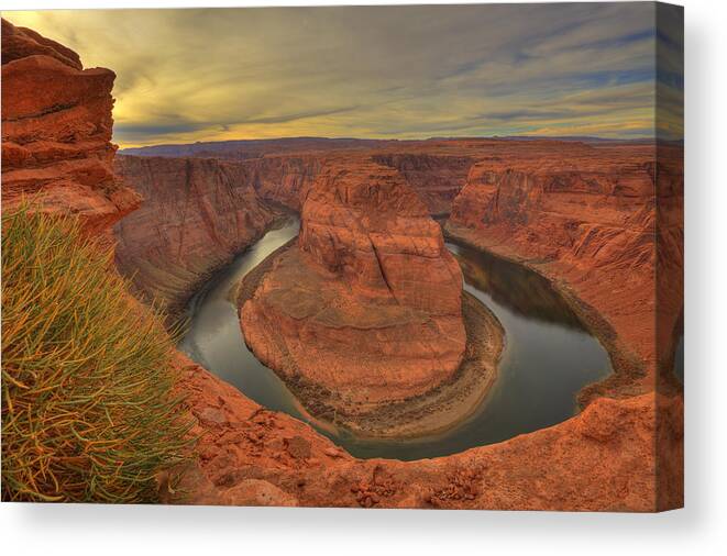 Horseshoe Bend Canvas Print featuring the photograph Horseshoe Bend by Alan Vance Ley