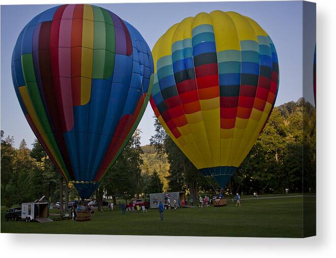 Hot Air Balloons Canvas Print featuring the photograph Hot Air Balloons by Christina Durity
