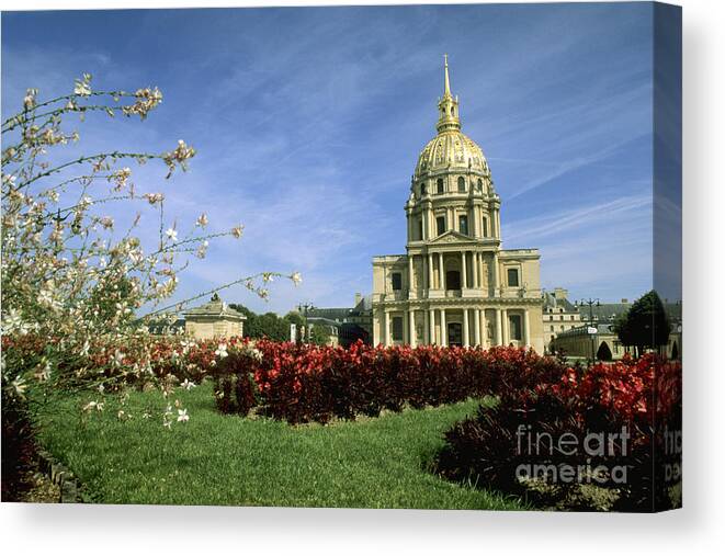 France Canvas Print featuring the photograph Hotel Des Invalides, France by Bill Bachmann