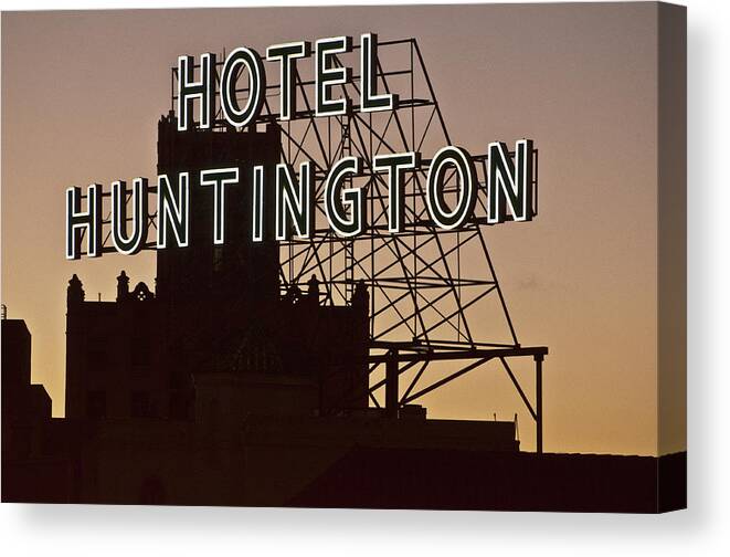 Architecture Canvas Print featuring the photograph Hotel Huntington by Larry Butterworth