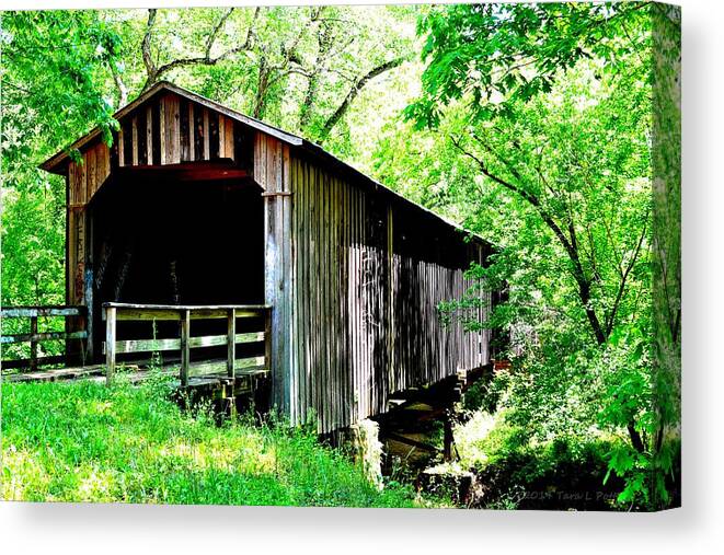 Howard's Covered Bridge Canvas Print featuring the photograph Howard's Covered Bridge by Tara Potts