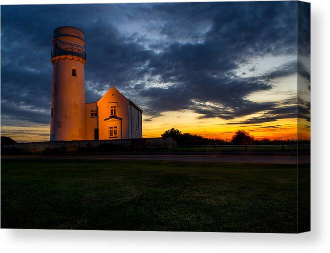 Lighthouse Canvas Print featuring the photograph Hunstanton Lighthouse by Andrew Lalchan