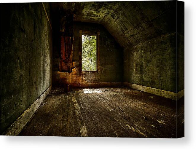 Architecture Canvas Print featuring the photograph Hunted House in the Daylight by Jakub Sisak