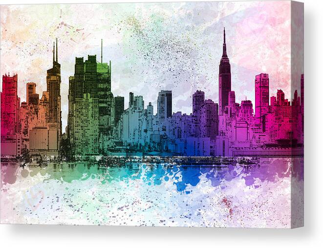 Big Apple Canvas Print featuring the photograph I Love New York by Susan Candelario