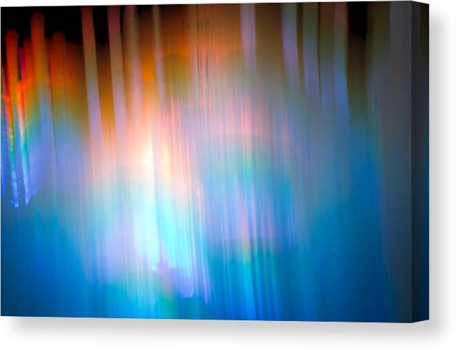 Abstract Canvas Print featuring the photograph Ice Abstract 7 by Christie Kowalski
