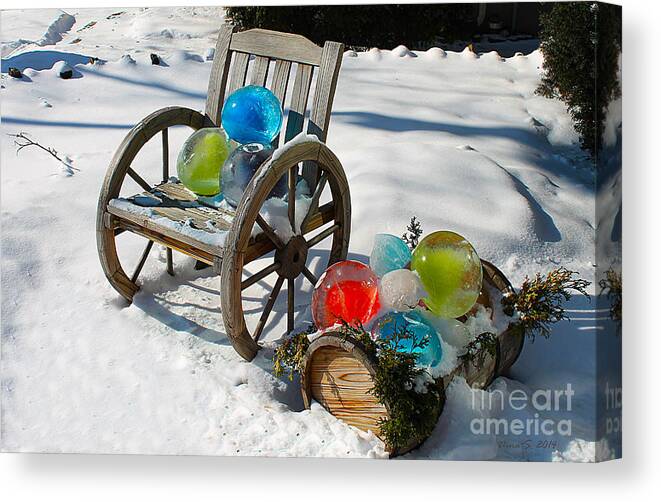 Balloons Canvas Print featuring the photograph Ice Ball Art by Nina Silver