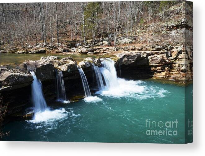 Waterfall Canvas Print featuring the photograph Ice Cold Beauty by Deanna Cagle