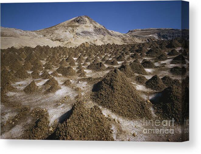 Ice Pyramid Canvas Print featuring the photograph Ice Pyramids by William Bacon