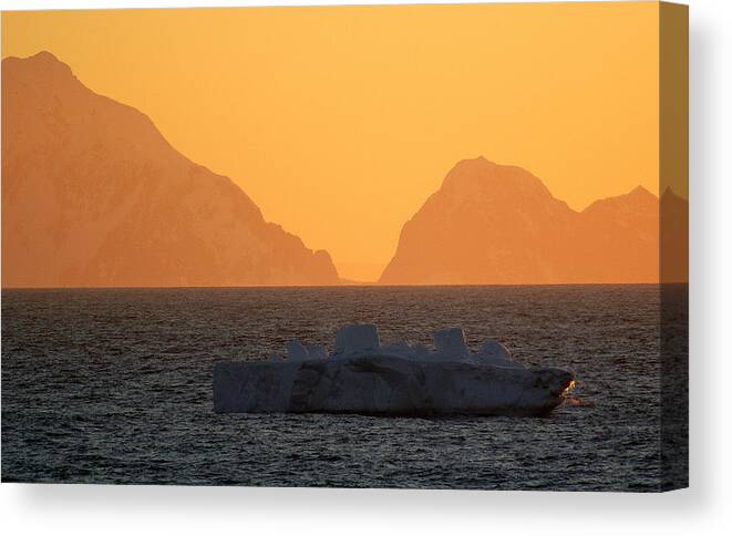 Ice Canvas Print featuring the photograph Iceberg Ship by DerekTXFactor Creative