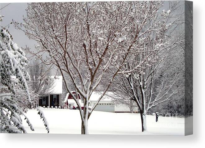 Season Canvas Print featuring the photograph I'll Be Home For Christmas by Margaret Hamilton