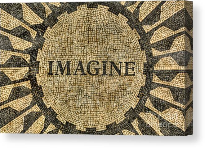 Strawberry Fields Canvas Print featuring the photograph Imagine - John Lennon by Lee Dos Santos