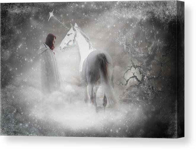 In Honor Of The Unicorn Canvas Print featuring the photograph In Honor Of The Unicorn by Wes and Dotty Weber