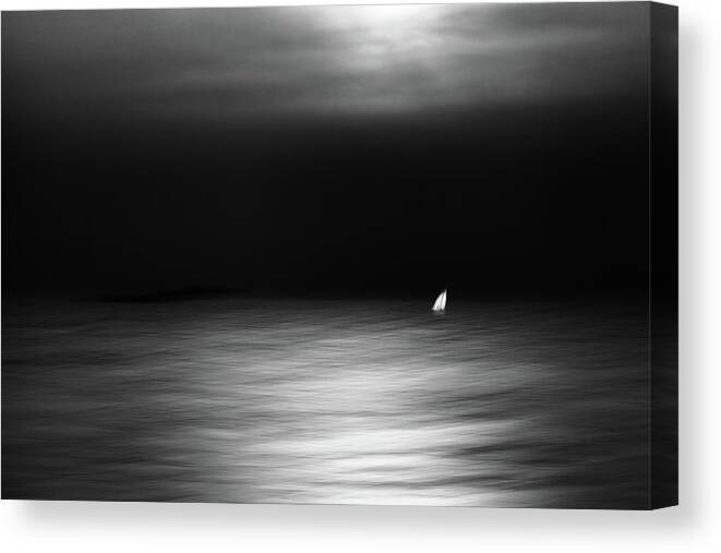 Night Canvas Print featuring the photograph In The Moonlight by Gustav Davidsson