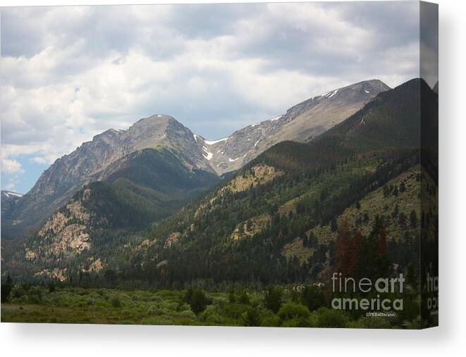 Mountains Canvas Print featuring the photograph In The Rockies by Veronica Batterson