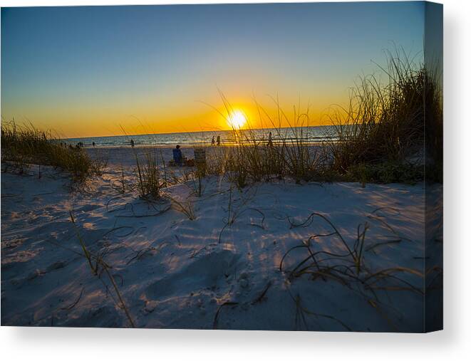 Beach Canvas Print featuring the photograph Indian Beach Sunset by Kevin Cable