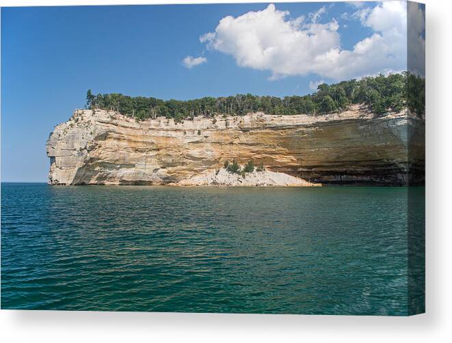  pictured Rocks National Lakeshore indian Head Sandstone Canvas Print featuring the photograph Indian Head by Gary McCormick