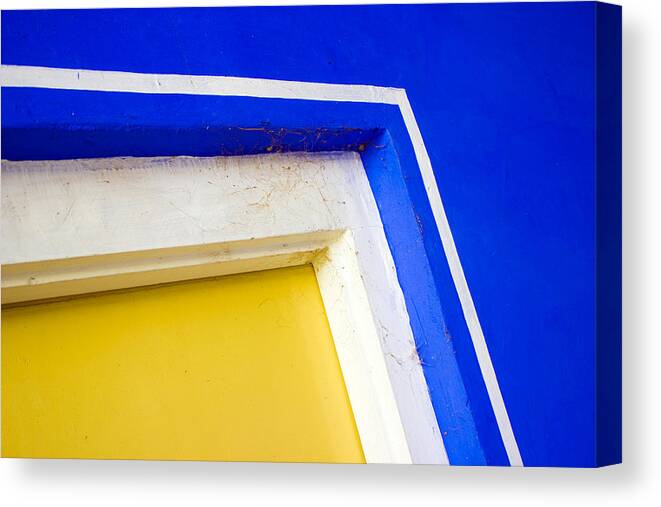 Minimalist Photography Canvas Print featuring the photograph Interplay of Colors and Geometry by Prakash Ghai