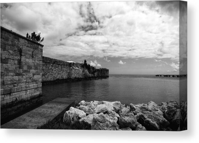 Stone.sky Canvas Print featuring the photograph Island Fortress by Paul Watkins