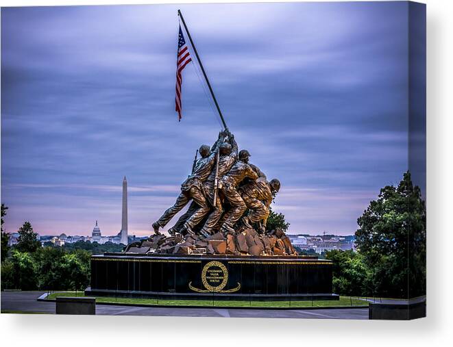 Iwo Jima Monument Canvas Print featuring the photograph Iwo Jima Monument by David Morefield