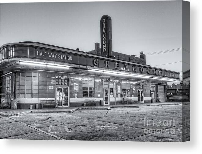 Clarence Holmes Canvas Print featuring the photograph Jackson Greyhound Bus Station II by Clarence Holmes
