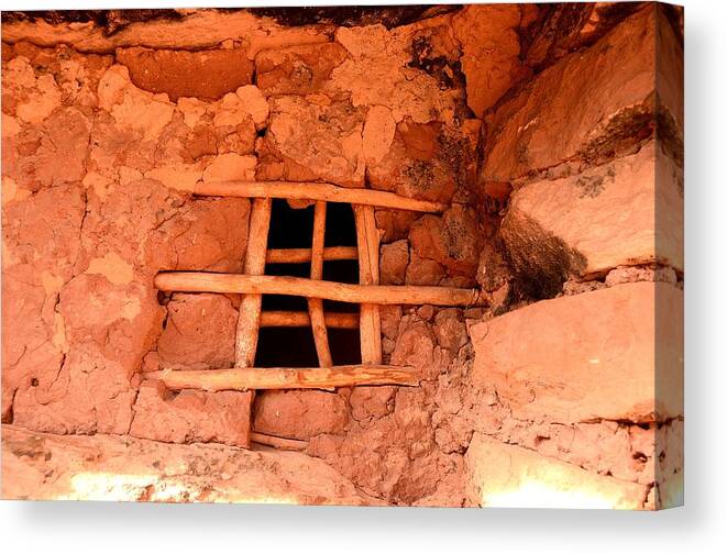 Jailhouse Canvas Print featuring the photograph Jailhouse Ruin Window by Tranquil Light Photography