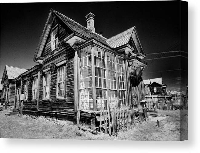Black Canvas Print featuring the photograph James Cain House by Cat Connor