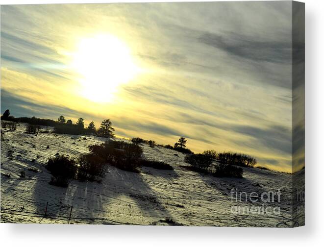 Sunset Canvas Print featuring the photograph Jan 6 by Anjanette Douglas