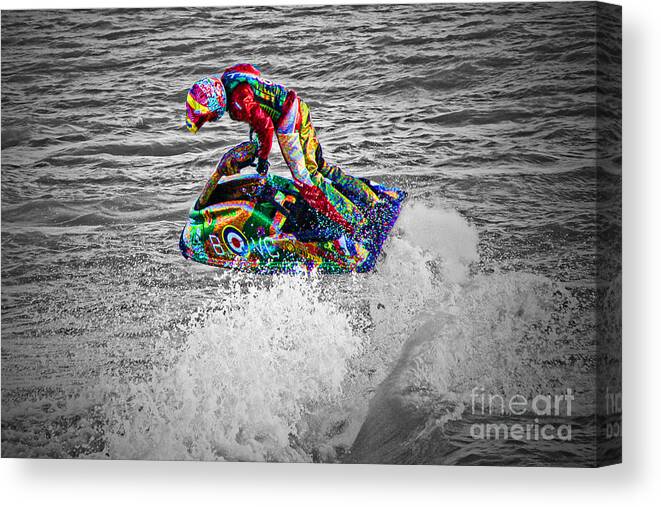 Jetski Canvas Print featuring the photograph Jet Ski by Terri Waters