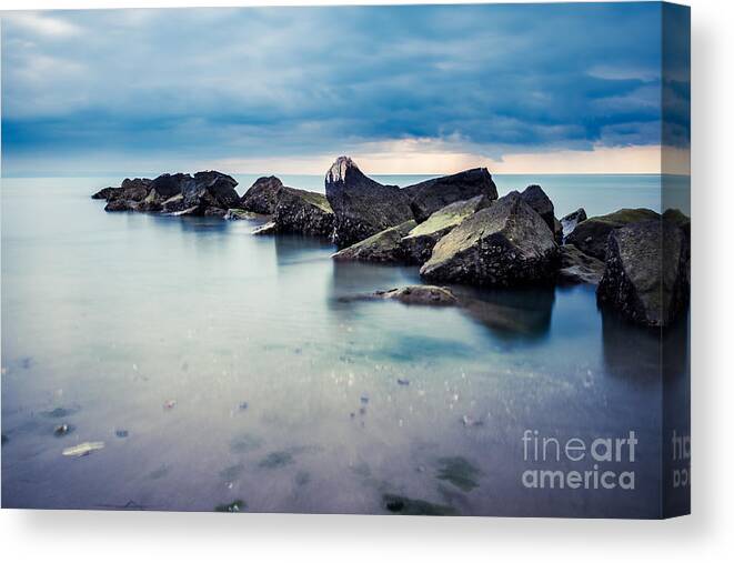 Adria Canvas Print featuring the photograph Jetty by Hannes Cmarits